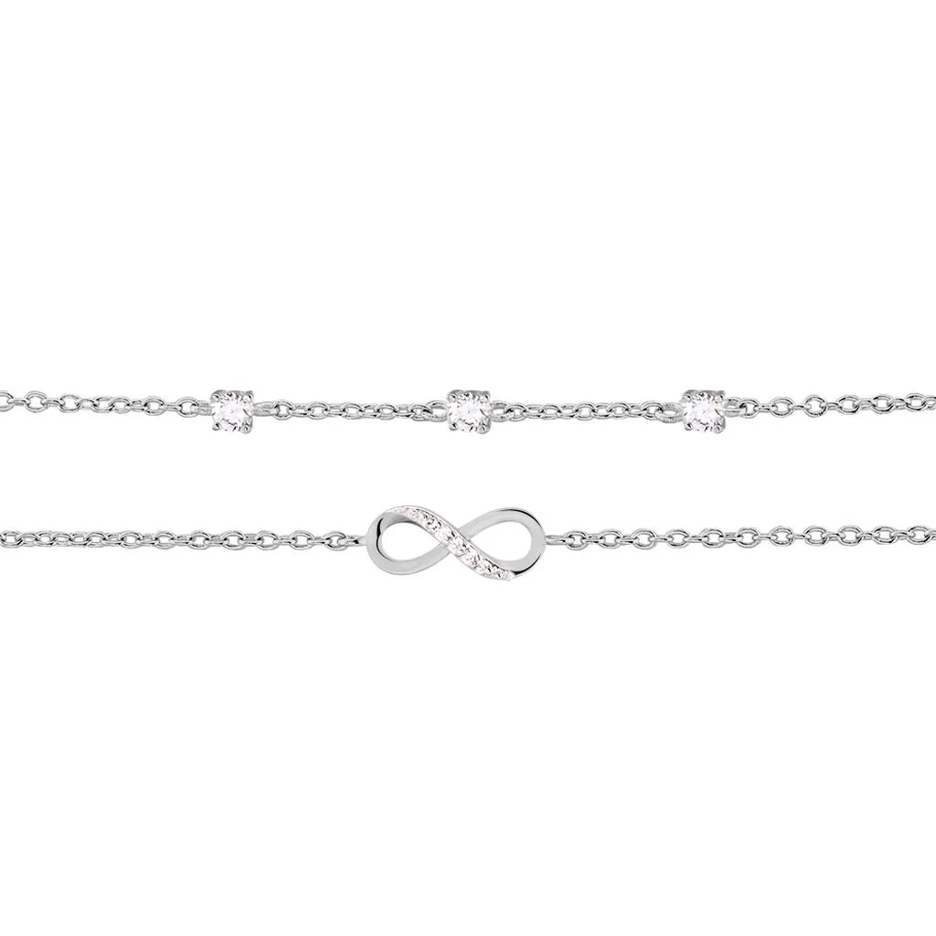 Histoire D'Or Chaîne De Cheville Aurelio Argent Blanc Oxyde De Zirconium – Image 2