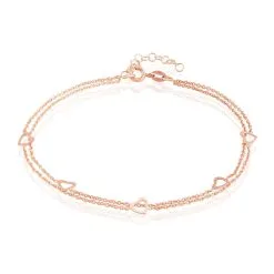 Histoire D'Or Chaîne De Cheville Daria Argent Rose