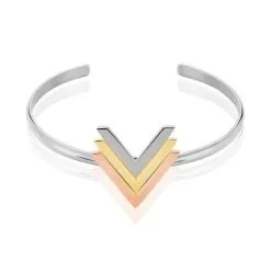 Histoire D'Or Bracelet Jonc Olivia Acier Tricolore