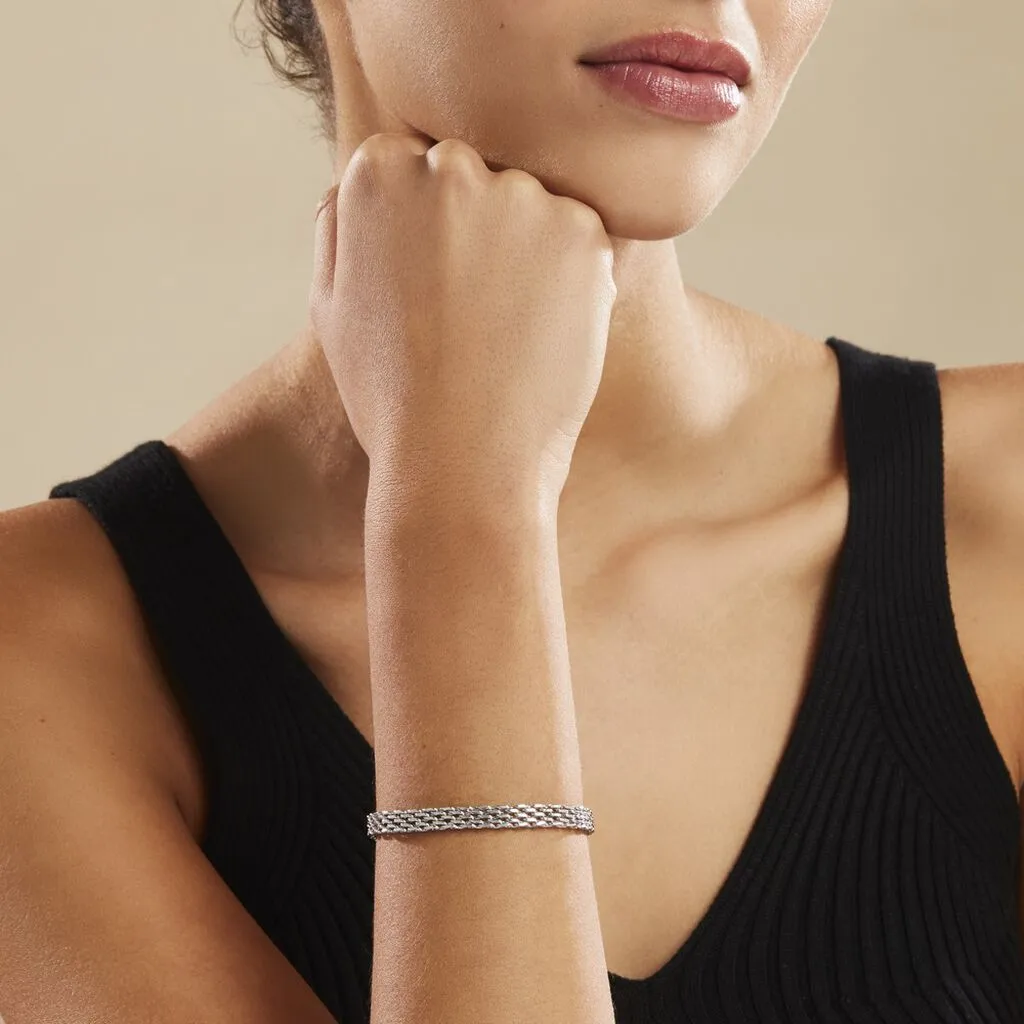 Histoire D'Or Bracelet Metropolitan Maille Fantaisie Acier Blanc – Image 3