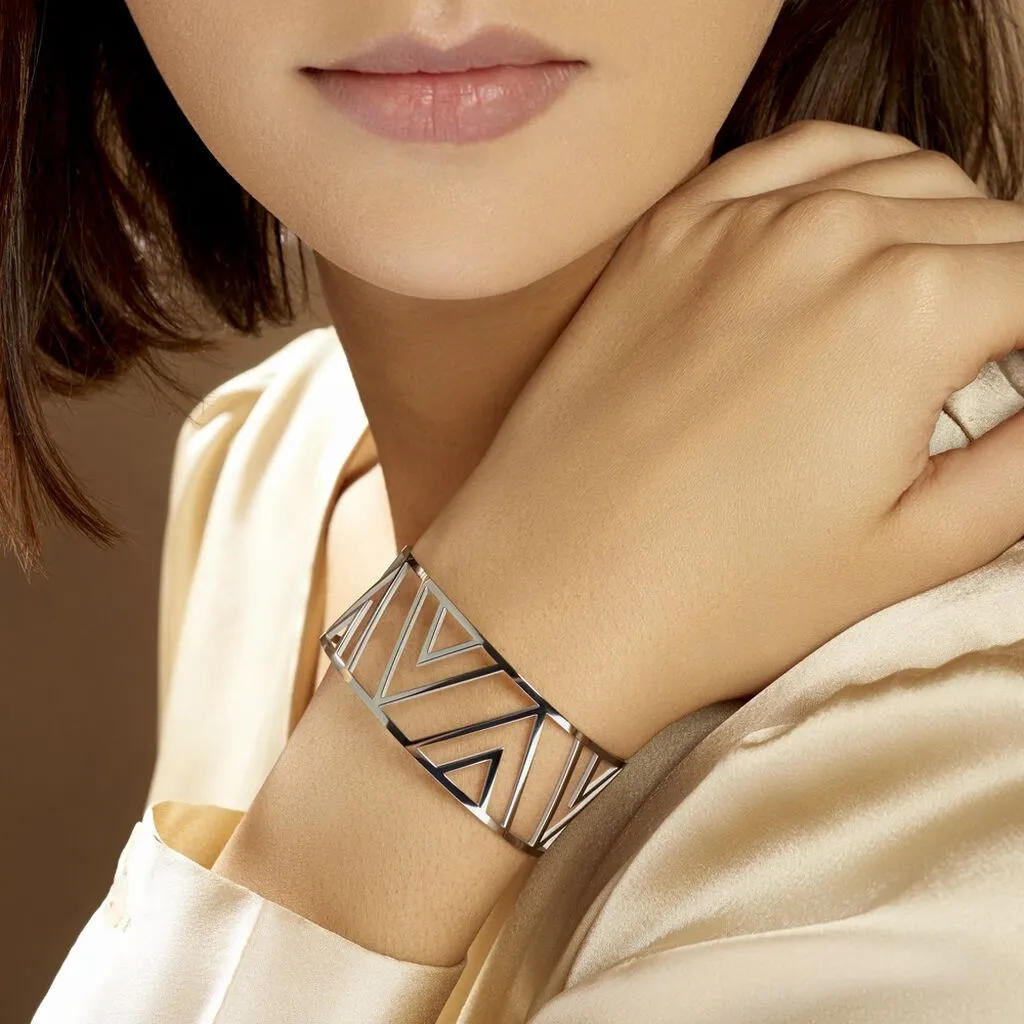 Histoire D'Or Bracelet Manchette Mathilde Acier Blanc – Image 4