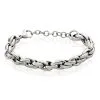 Histoire D'Or Bracelet Chaine Epaisse Acier Blanc Dusty
