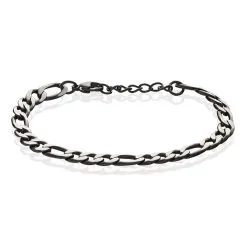 Histoire D'Or Bracelet Acier Noir Et Gris Dario