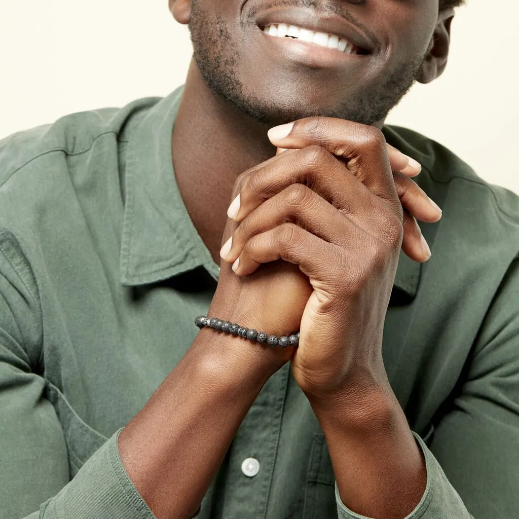 Histoire D'Or Bracelet Acier Hugueso Agates Noires – Image 4