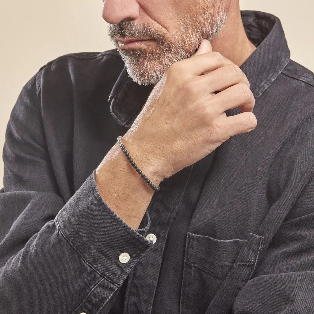 Histoire D'Or Bracelet Acier Blanc Christiano Onyx – Image 3