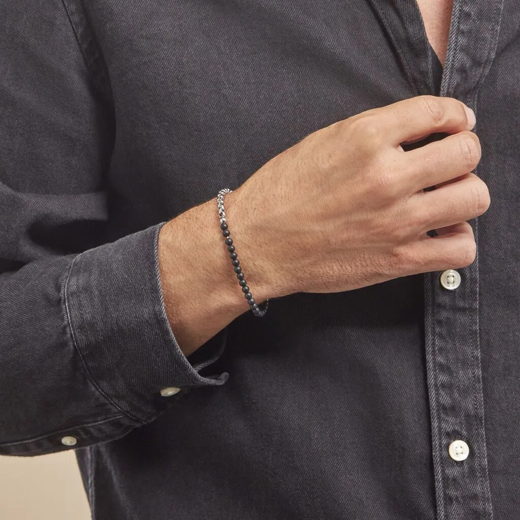 Histoire D'Or Bracelet Acier Blanc Christiano Onyx – Image 4