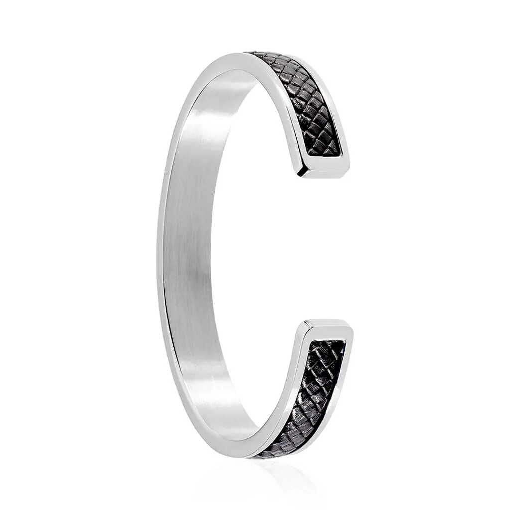 Histoire D'Or Bracelet Jonc Ahmet Acier Blanc – Image 2