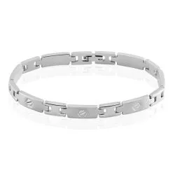 Histoire D'Or Bracelet Joe Acier Blanc