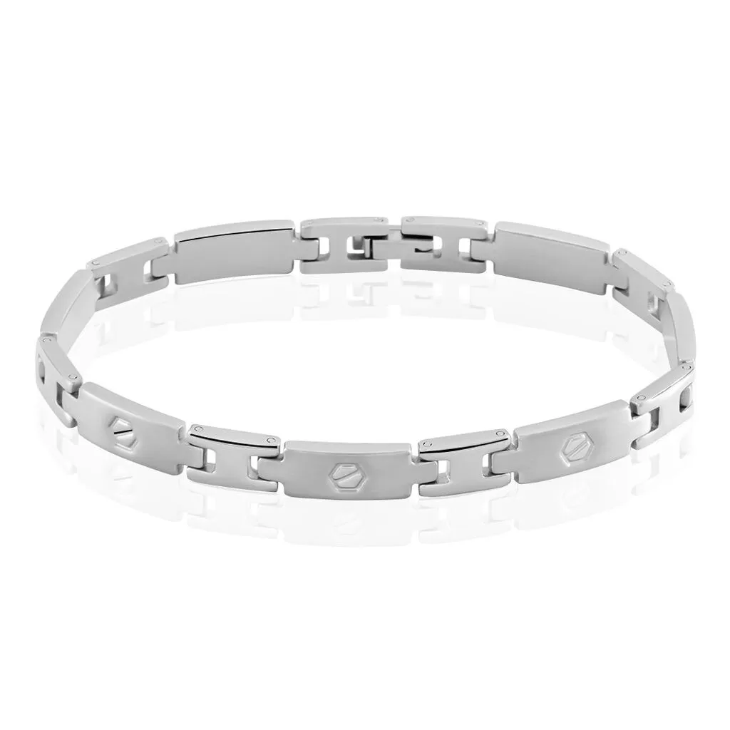 Histoire D'Or Bracelet Joe Acier Blanc