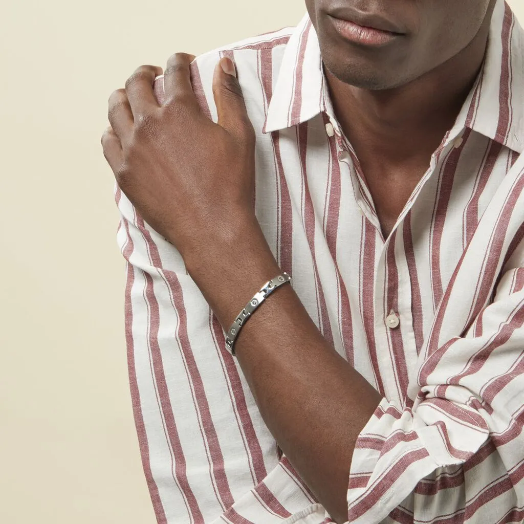 Histoire D'Or Bracelet Joe Acier Blanc – Image 4