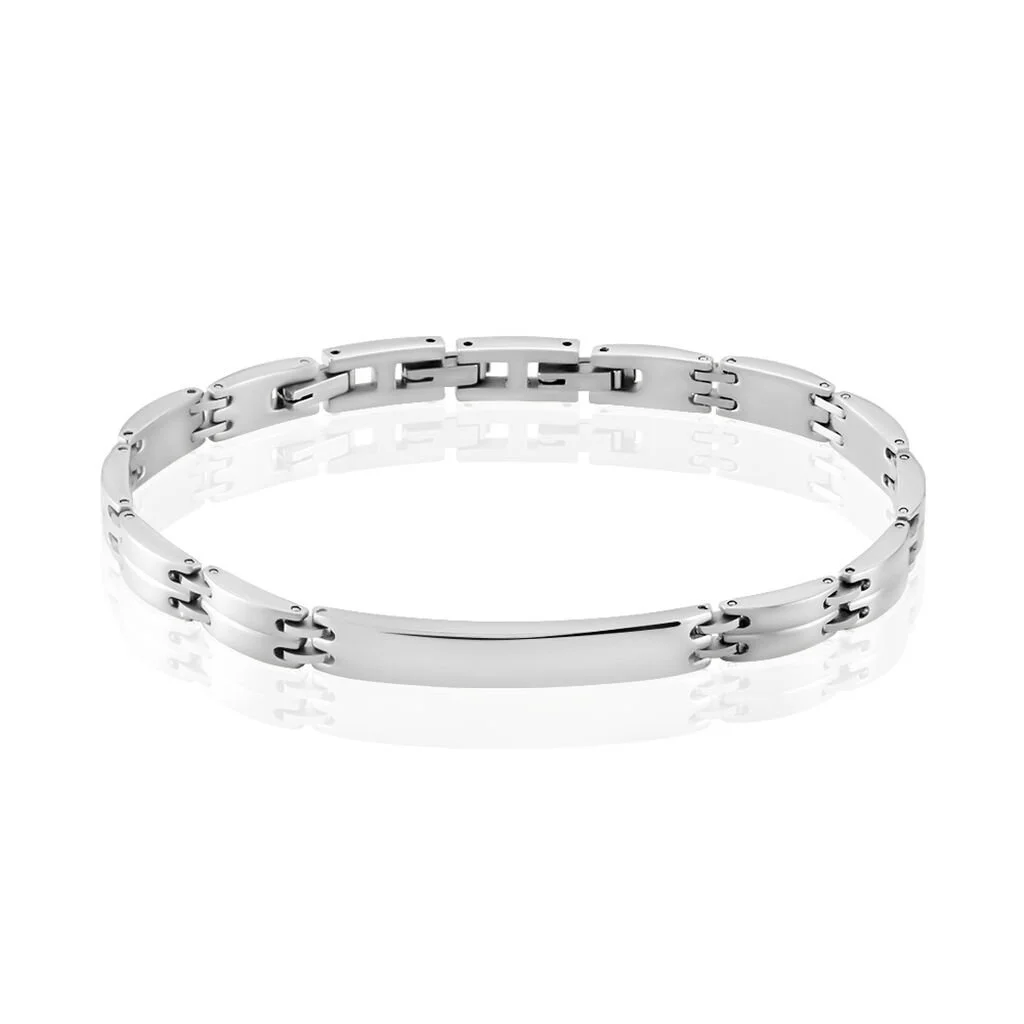Histoire D'Or Bracelet Identité Isidore Acier Blanc