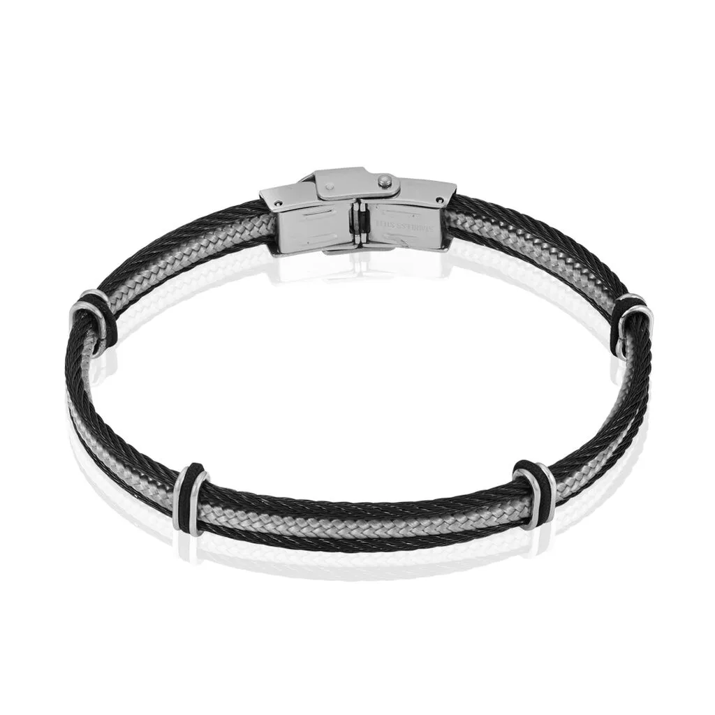 Histoire D'Or Bracelet Anthony Acier Blanc