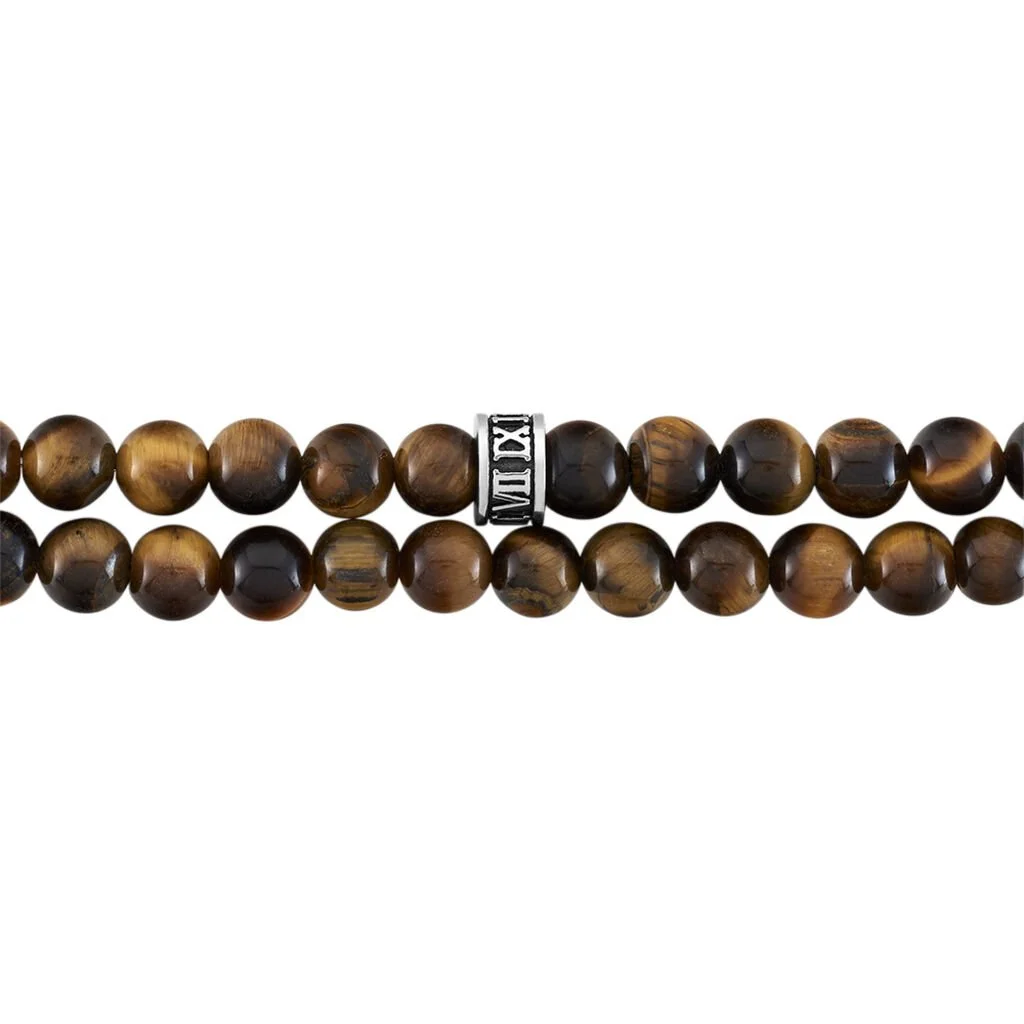 Histoire D'Or Bracelet Double Tour Boules Acier Gris Lachlan – Image 2