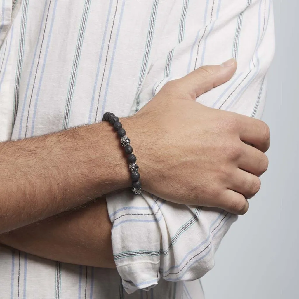 Histoire D'Or Bracelet Acier Blanc Hantz Pierre De Lave – Image 3