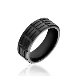 Histoire D'Or Bague Fabio Acier Noir