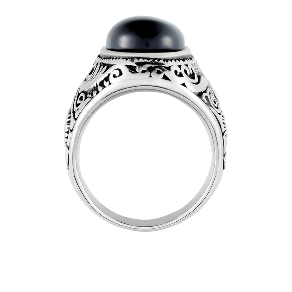 Histoire D'Or Chevalière Zayn Acier Blanc Agate – Image 3