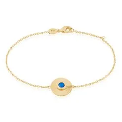 Histoire D'Or Bracelet Cartina Plaqué Or Jaune Pierre De Synthese