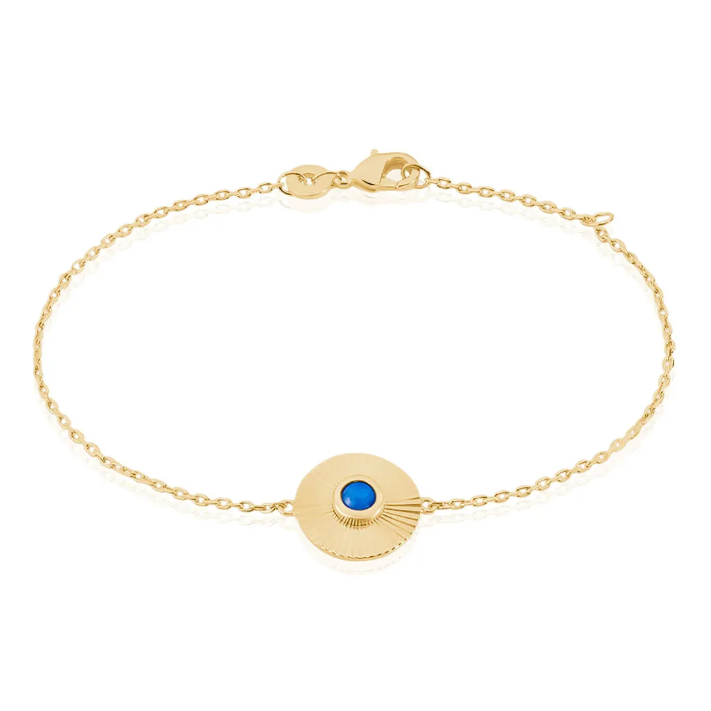 Histoire D'Or Bracelet Cartina Plaqué Or Jaune Pierre De Synthese