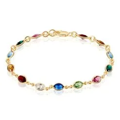 Histoire D'Or Bracelet Ilvaae Plaqué Or Jaune Pierre De Synthese