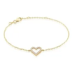 Histoire D'Or Bracelet Plaqué Or Jaune Fae Oxydes De Zirconium