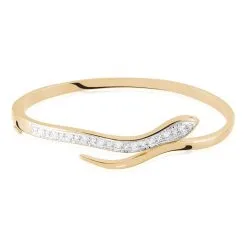 Histoire D'Or Bracelet Jonc Reyyanae Plaqué Or Jaune Oxyde De Zirconium