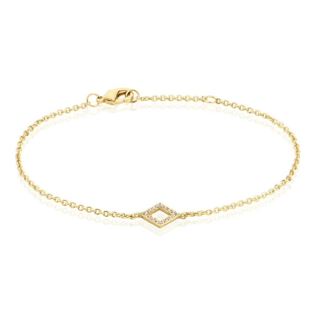 Histoire D'Or Bracelet Brody Plaqué Or Jaune Oxydes De Zirconium