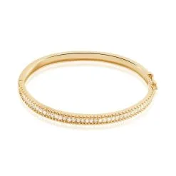 Histoire D'Or Bracelet Jonc Marie-baptistine Plaqué Or Jaune Oxyde De Zirconium