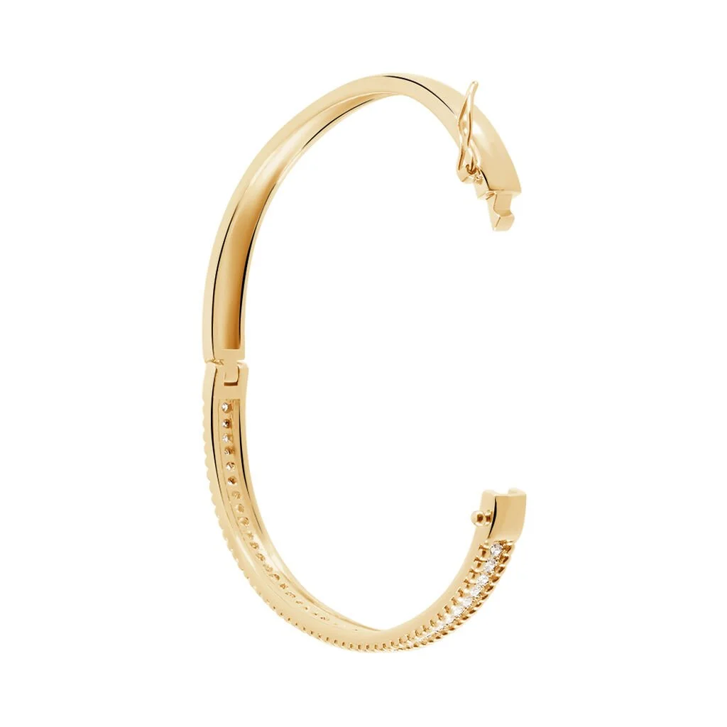 Histoire D'Or Bracelet Jonc Marie-baptistine Plaqué Or Jaune Oxyde De Zirconium – Image 2