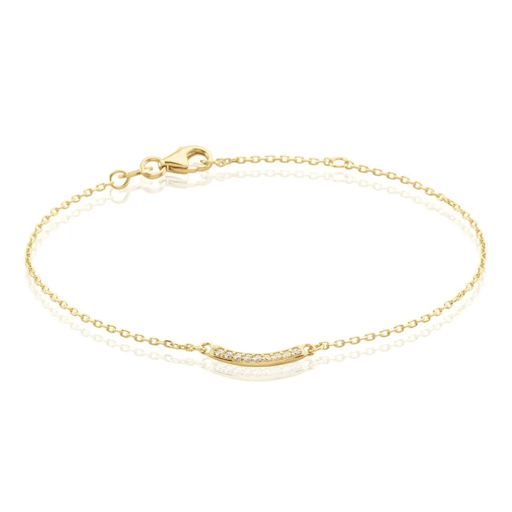 Histoire D'Or Bracelet Plaqué Or Kumb Oxydes De Zirconium