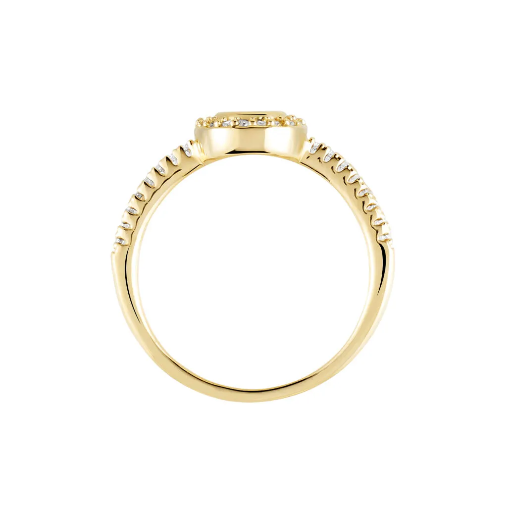 Histoire D'Or Bague Plaqué Or Eugenie Pierre Synthétique – Image 3