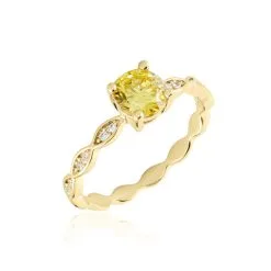 Histoire D'Or Bague Kurt Plaqué Or Jaune Oxyde De Zirconium