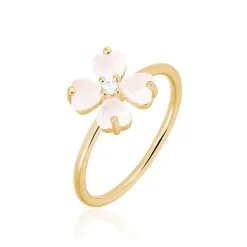 Histoire D'Or Bague Sendai Plaqué Or Jaune Oxyde De Zirconium