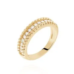 Histoire D'Or Bague Marie-baptistine Plaqué Or Jaune Oxyde De Zirconium