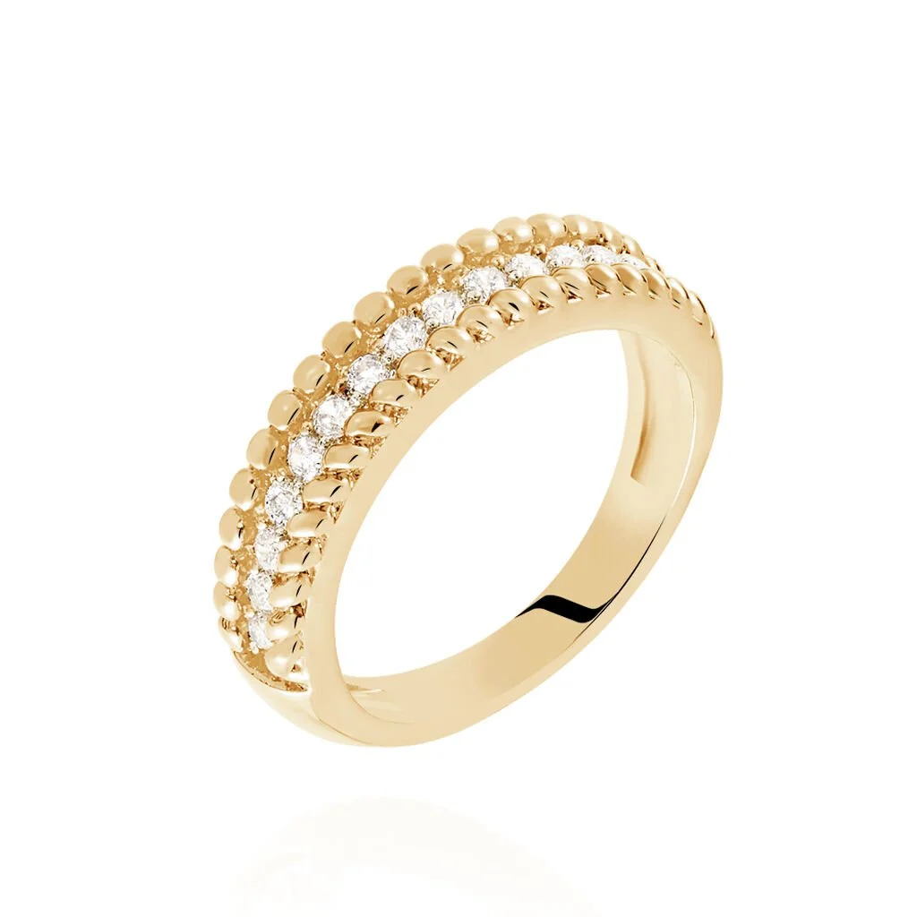 Histoire D'Or Bague Marie-baptistine Plaqué Or Jaune Oxyde De Zirconium