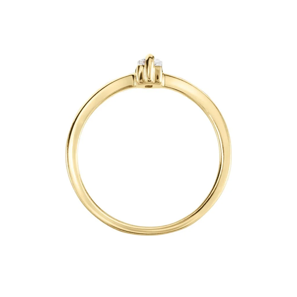 Histoire D'Or Bague Nila Plaqué Or Jaune Oxyde De Zirconium – Image 3