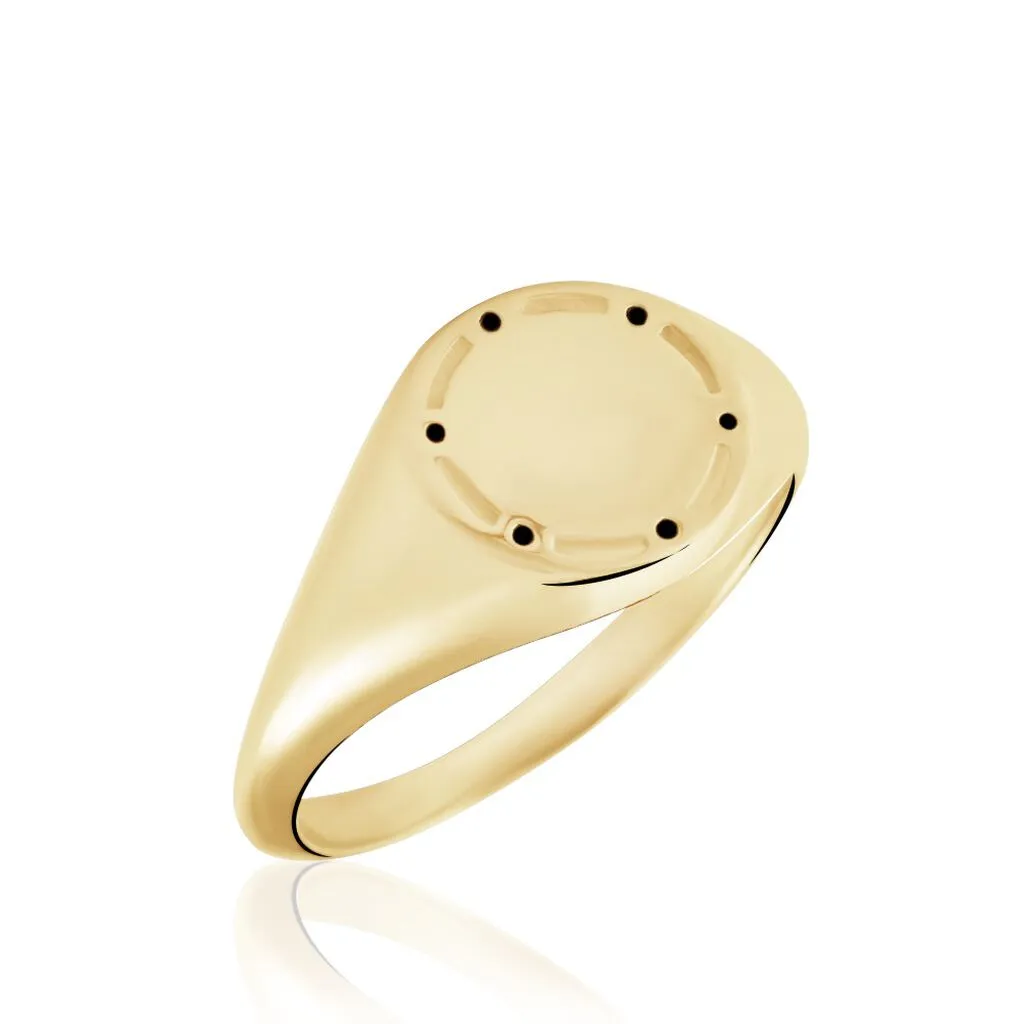 Histoire D'Or Chevalière Plaqué Or Jaune Hadrian