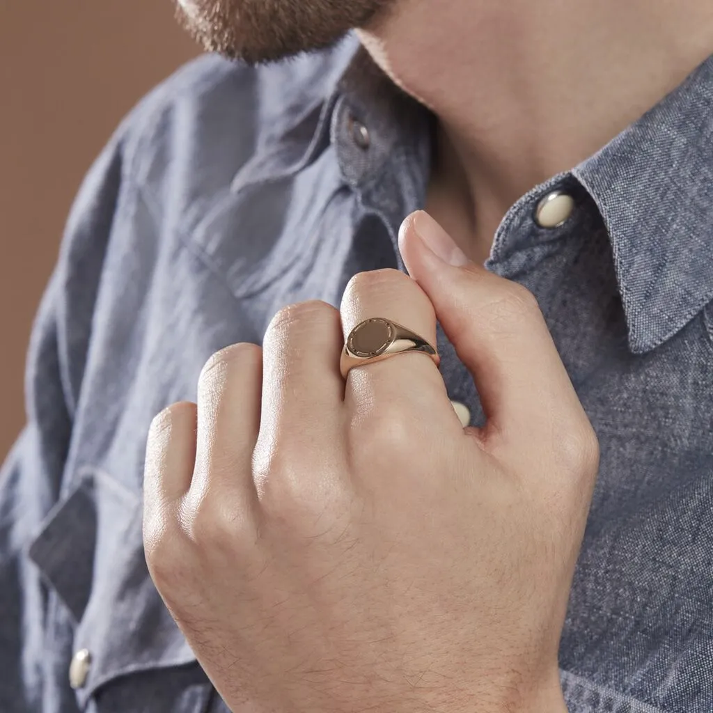 Histoire D'Or Chevalière Plaqué Or Jaune Hadrian – Image 6