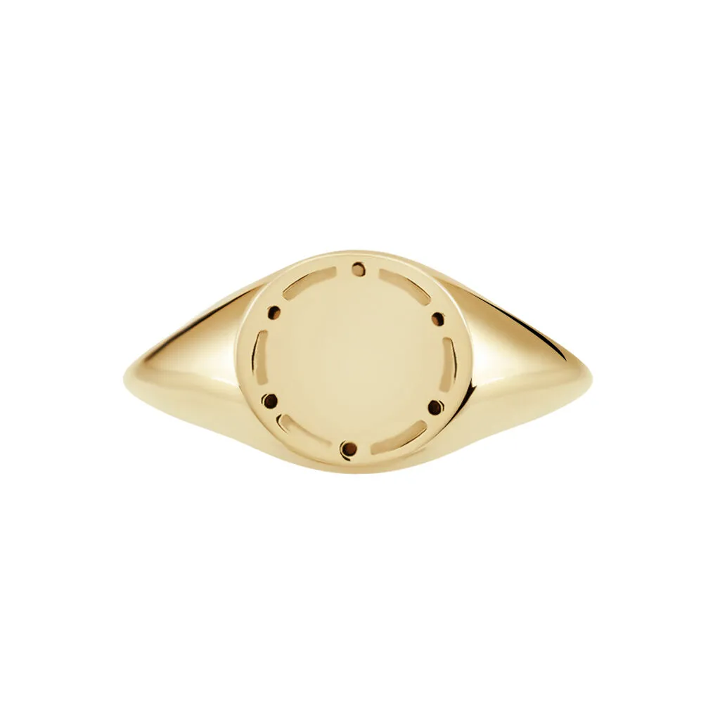 Histoire D'Or Chevalière Plaqué Or Jaune Hadrian – Image 2