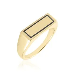 Histoire D'Or Chevalière Tommi Plaqué Or Jaune