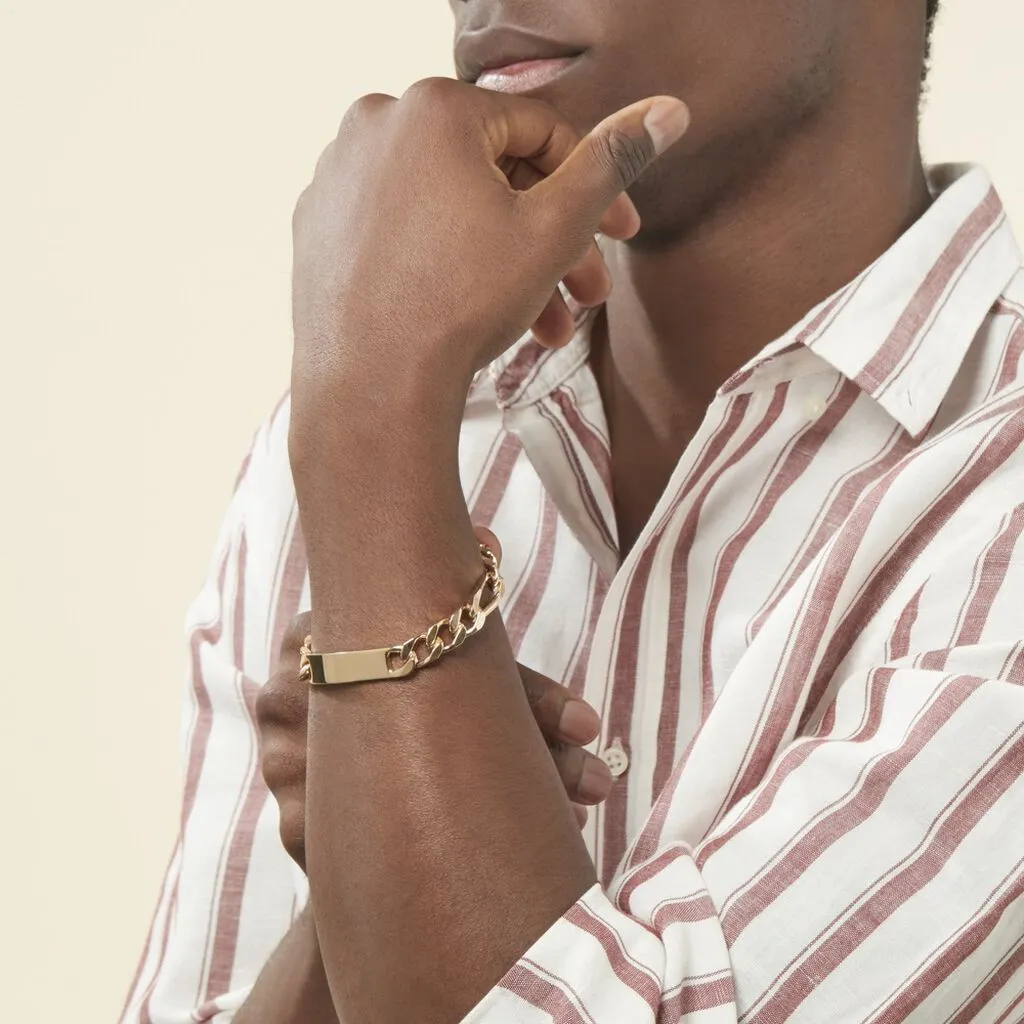 Histoire D'Or Bracelet Identité Bixente Plaqué Or Jaune – Image 4