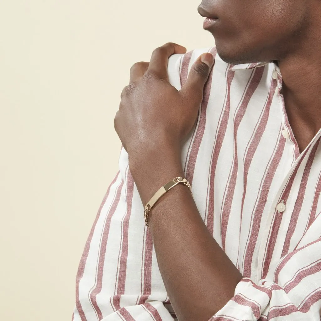 Histoire D'Or Bracelet Identité Bixente Plaqué Or Jaune – Image 4