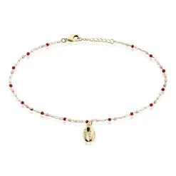 Histoire D'Or Chaine De Cheville Plaqué Or Jaune Lyndsea Perles De Miyuki