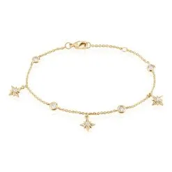 Histoire D'Or Chaîne De Cheville Lenka Plaqué Or Jaune Oxyde De Zirconium