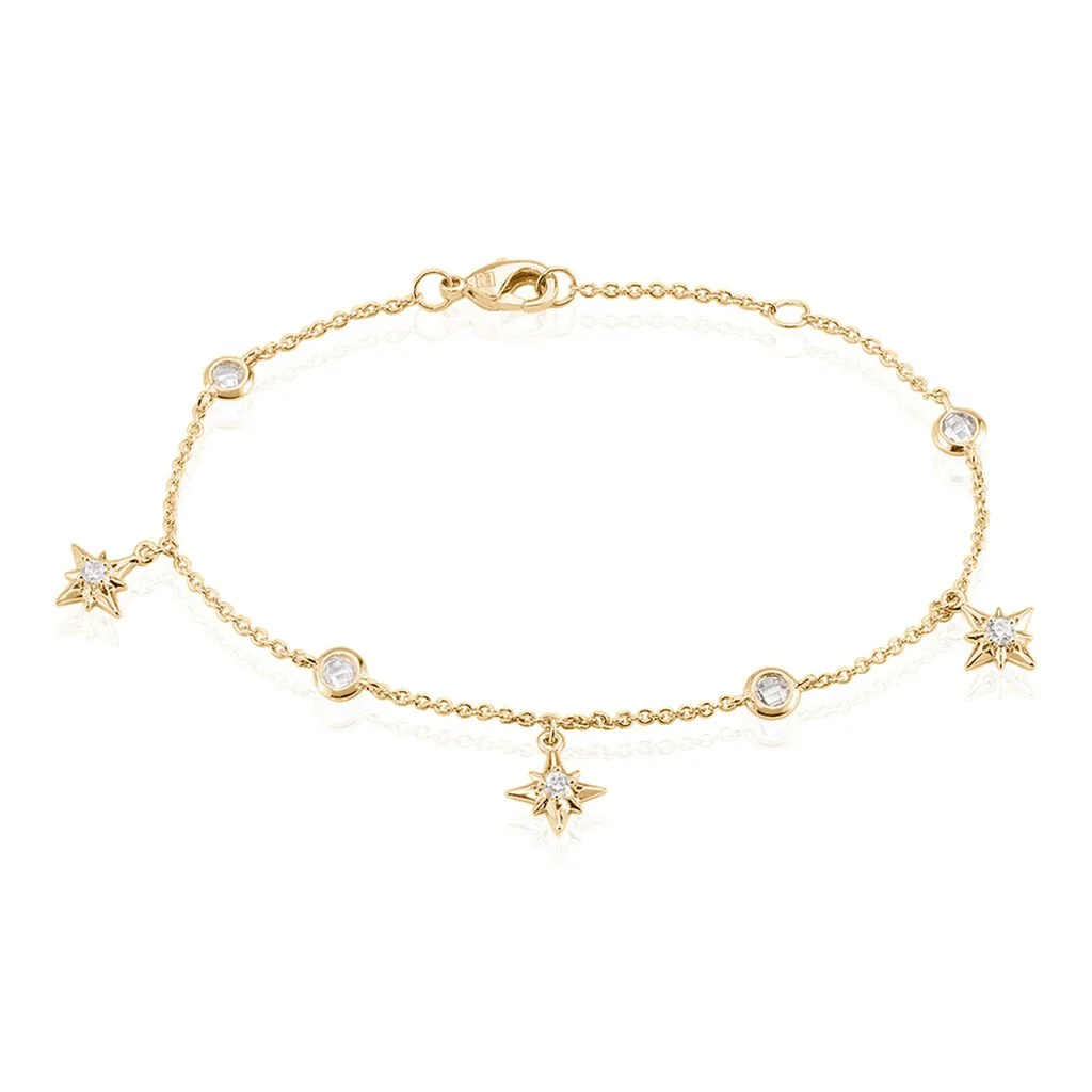 Histoire D'Or Chaîne De Cheville Lenka Plaqué Or Jaune Oxyde De Zirconium