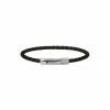 Bracelet Rochet Driver En Acier Et Lien Tressé Marron