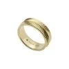 Bague FOSSIL Linear Texture En Acier Et Oxyde De Zirconium