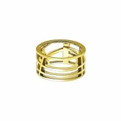 Bague Calvin Klein Draw En Métal Doré Jaune, Taille 57-58