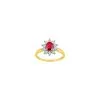 Robbez Masson Bague En Or Jaune, Or Blanc, Rubis Et Diamants