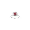 Robbez Masson Bague En Or Blanc, Rubis Et Diamants