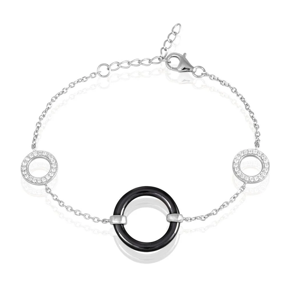 Histoire D'Or Bracelet Lylwen Argent Blanc Céramique Et Oxyde De Zirconium
